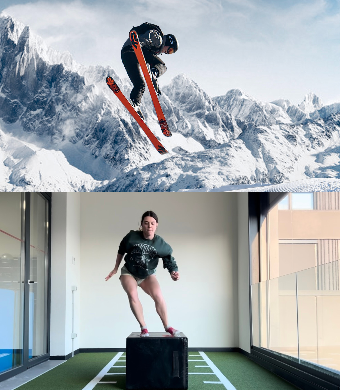 Preparazione sciistica all'interno della palestra CRR FisioFit